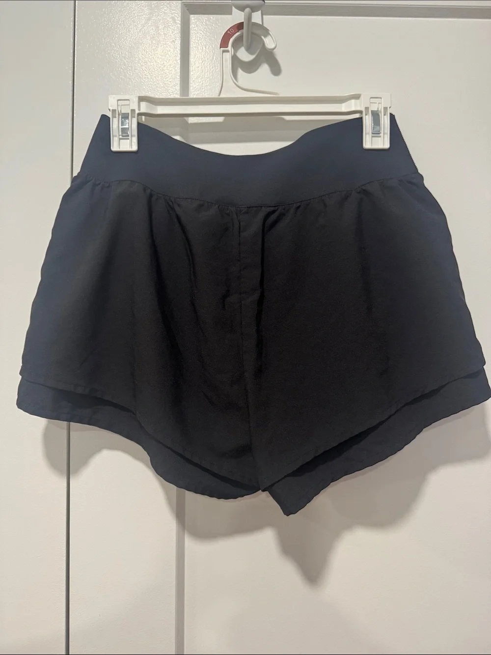 Black Women's Layered Active Shorts